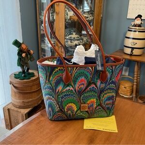 Dooney & Bourke Plumes Tote Blue NWT